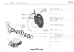 freins: pistons de roues avant