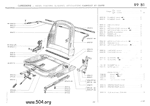 sièges avant fixations, glissières, articulations(cabriolet et coupé)