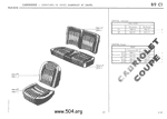 garnitures de sièges(cabriolet et coupé)
